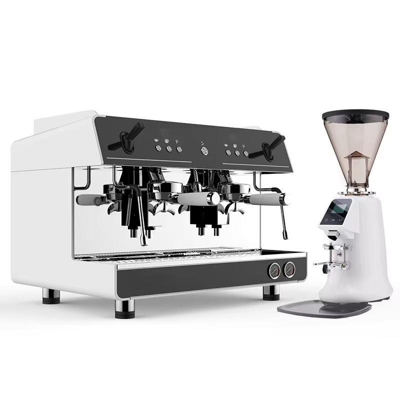 Commercial Espresso Machine - Commercial Semi-Automatic Programmable Stainless Steel Espresso