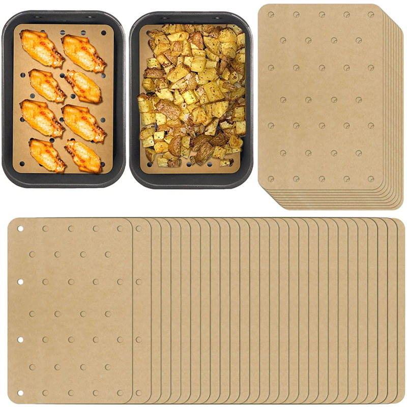 Commercial Kitchen Steamer - 100Pcs Air Fryer Paper Disposable Non-Stick