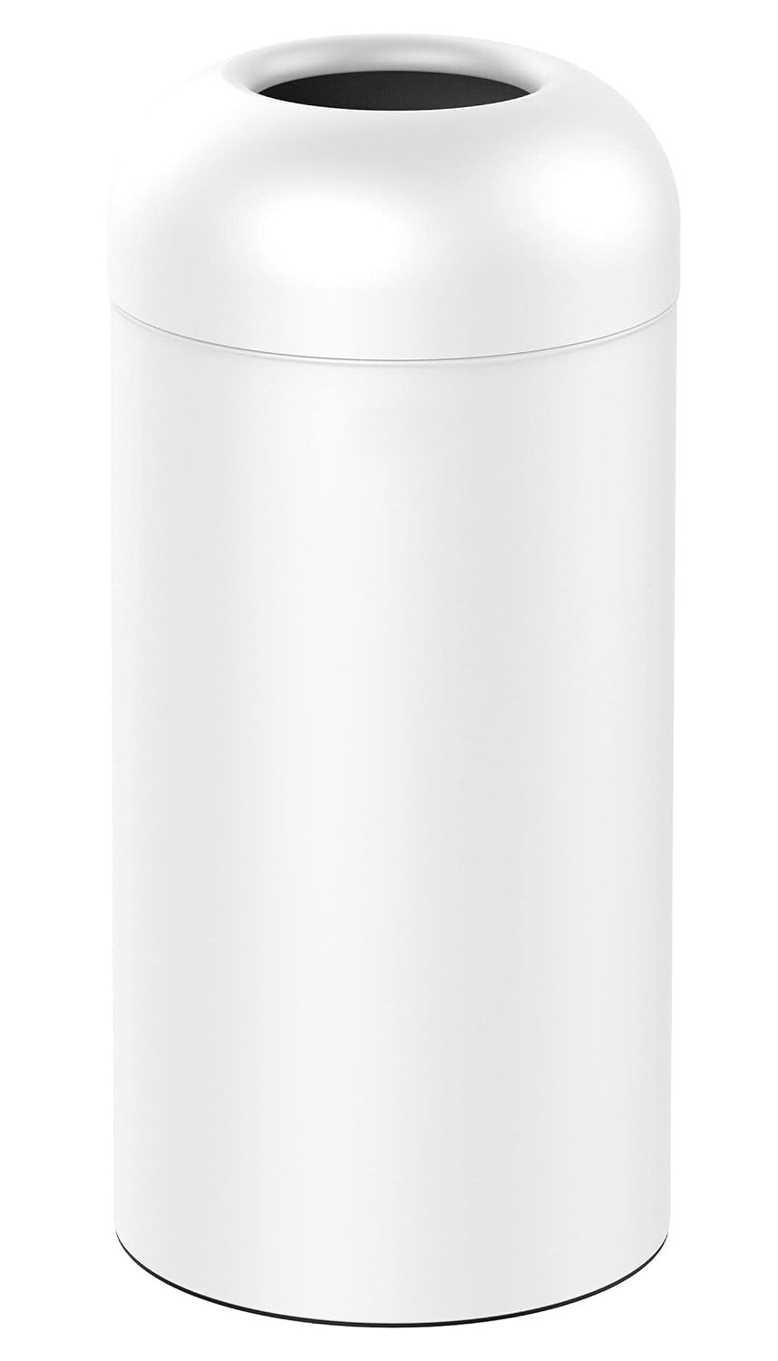 Commercial Kitchen Garbage Can - White Brushed Stainless‑Steel Commercial Open‑Top Trash