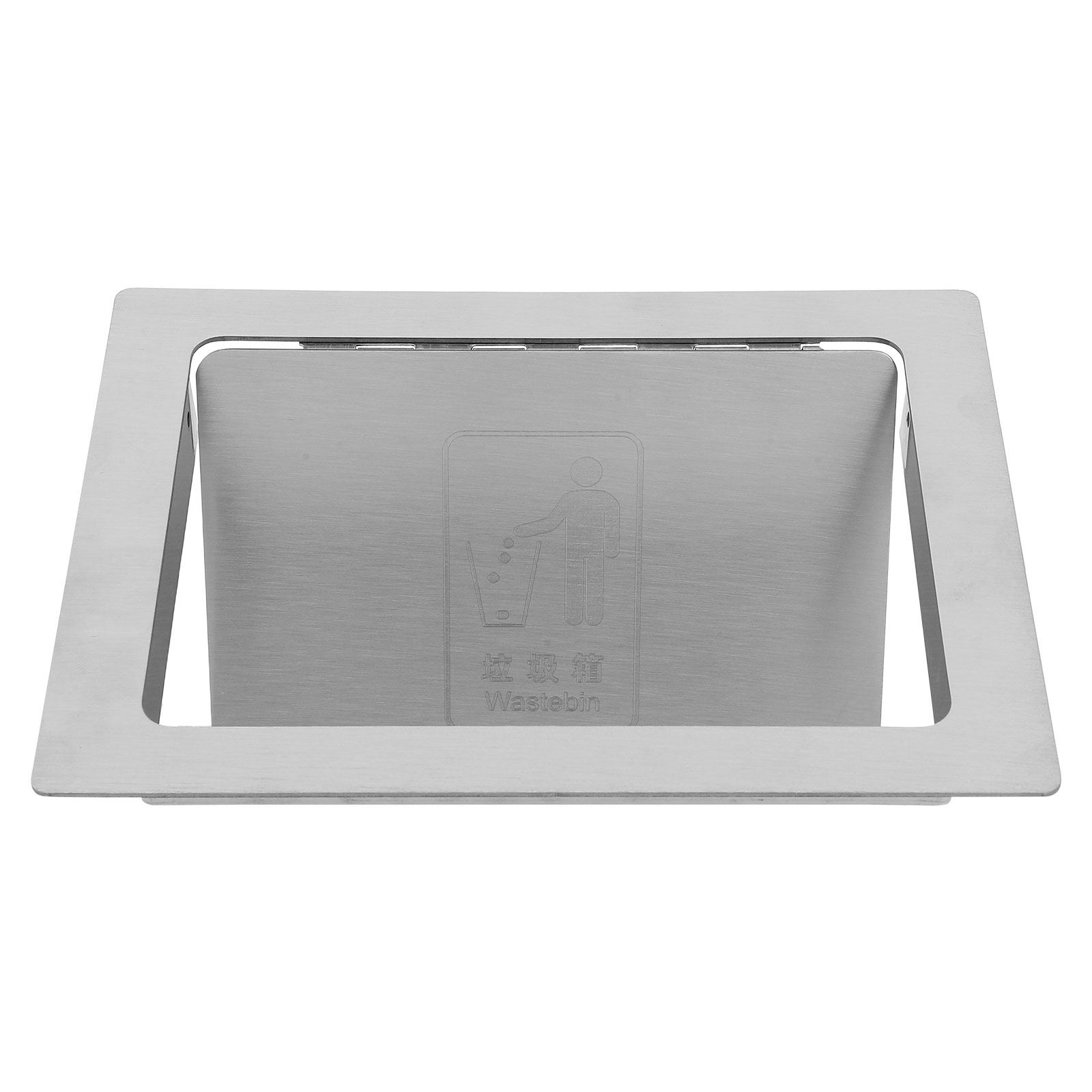 Commercial Kitchen Garbage Can - Countertop Embedded Trash Can Lid Stainless