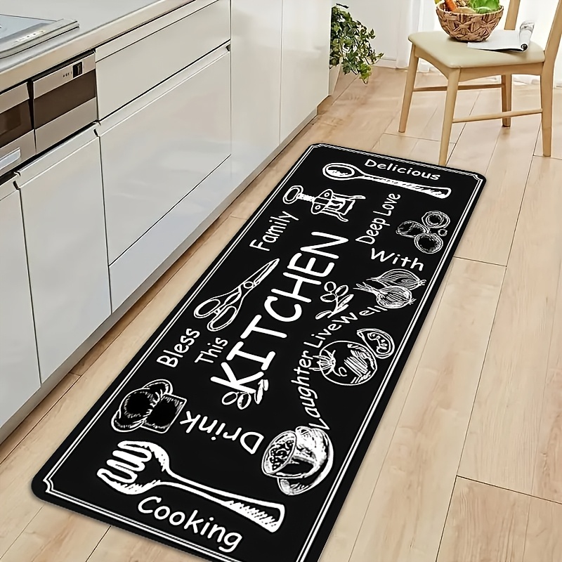 Commercial Kitchen Zones - Chalkboard Style Kitchen Utensil Typography Print