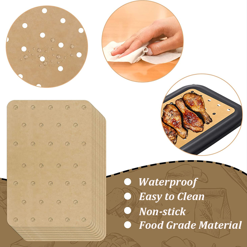 100Pcs Air Fryer Paper Disposa - огляд і ціна Commercial Kitchen Steamer