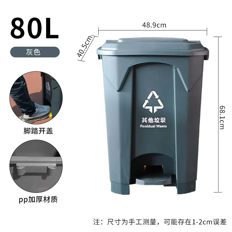 Large Capacity Pedal Trash Can - огляд і ціна Commercial Kitchen Garbage Can