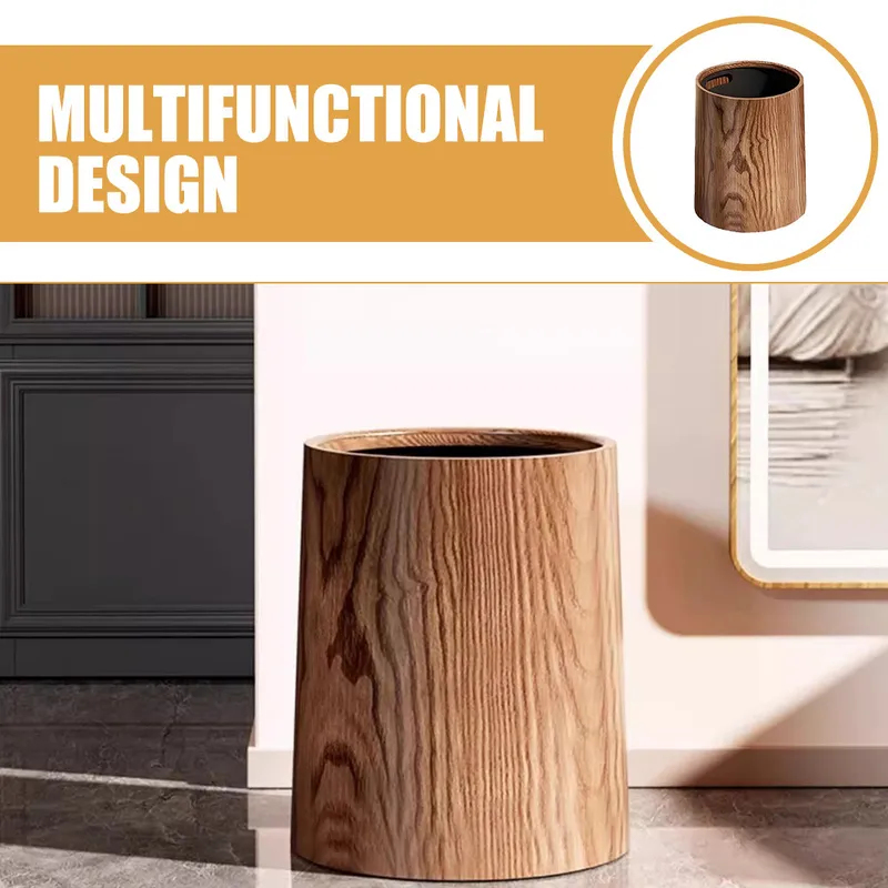 Durable Wood Grain Garbage Can - огляд і ціна Commercial Kitchen Garbage Can
