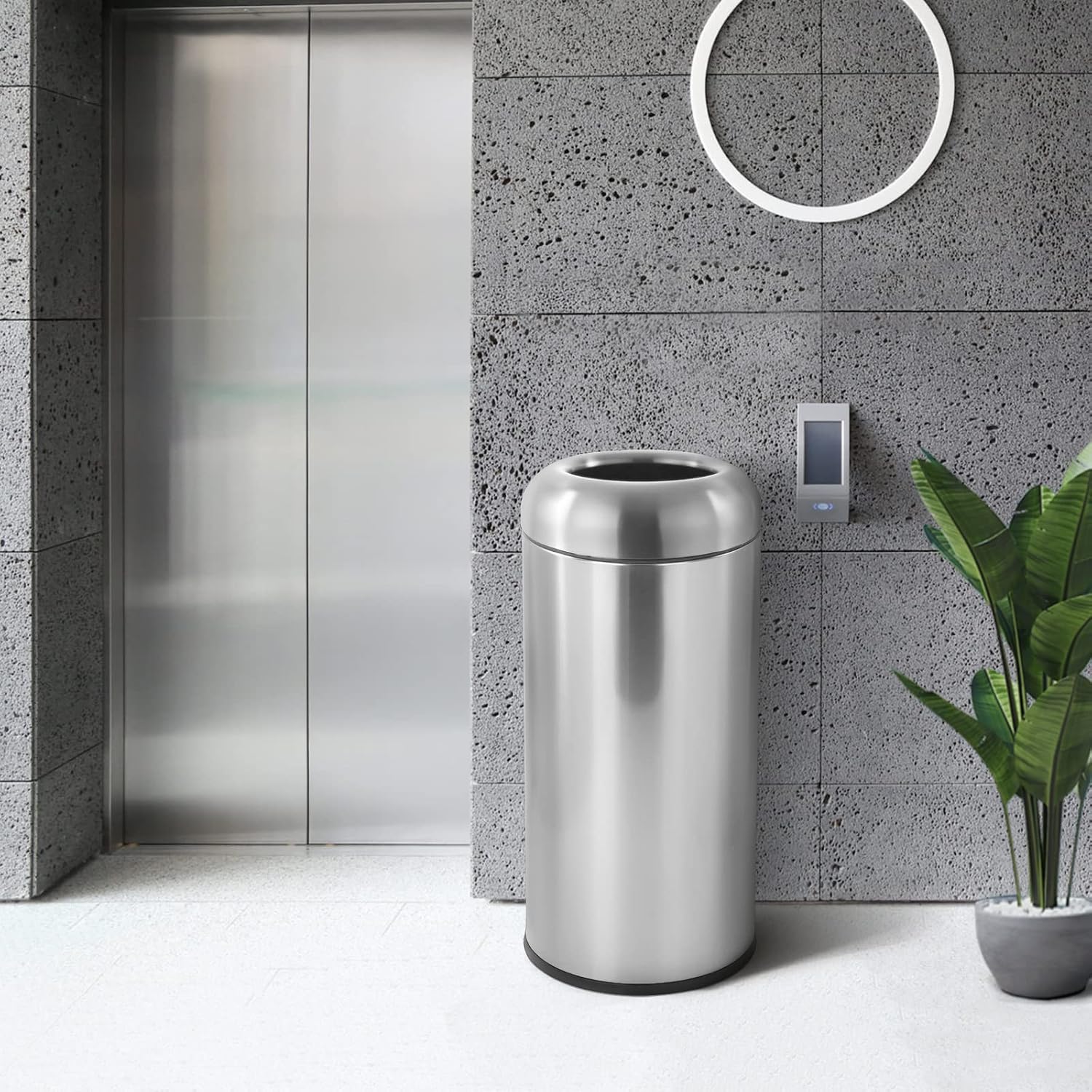 Large Stainless Steel Open‑Top - огляд і ціна Commercial Kitchen Garbage Can