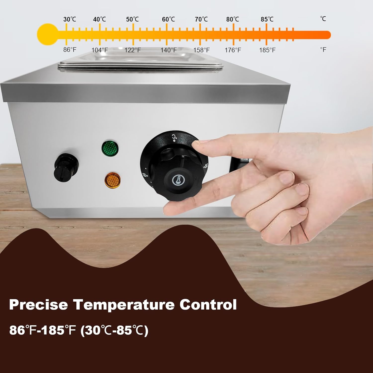 TWISTER.CK 1200W Chocolate Mel - огляд і ціна Commercial Kitchen Warmer