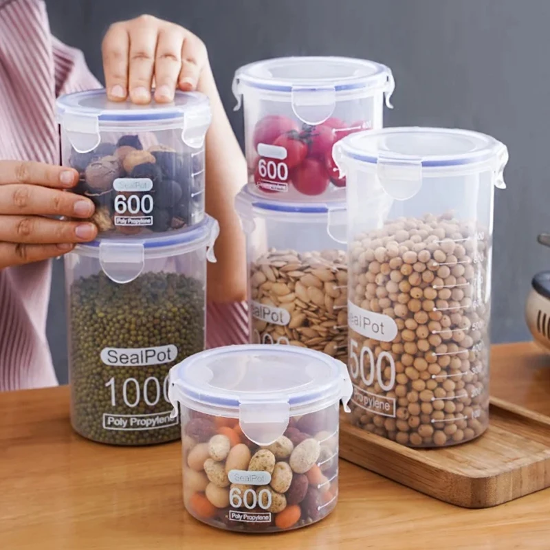 1/4PCS Sealed Jars With Scale  - огляд і ціна Commercial Kitchen Refrigerator