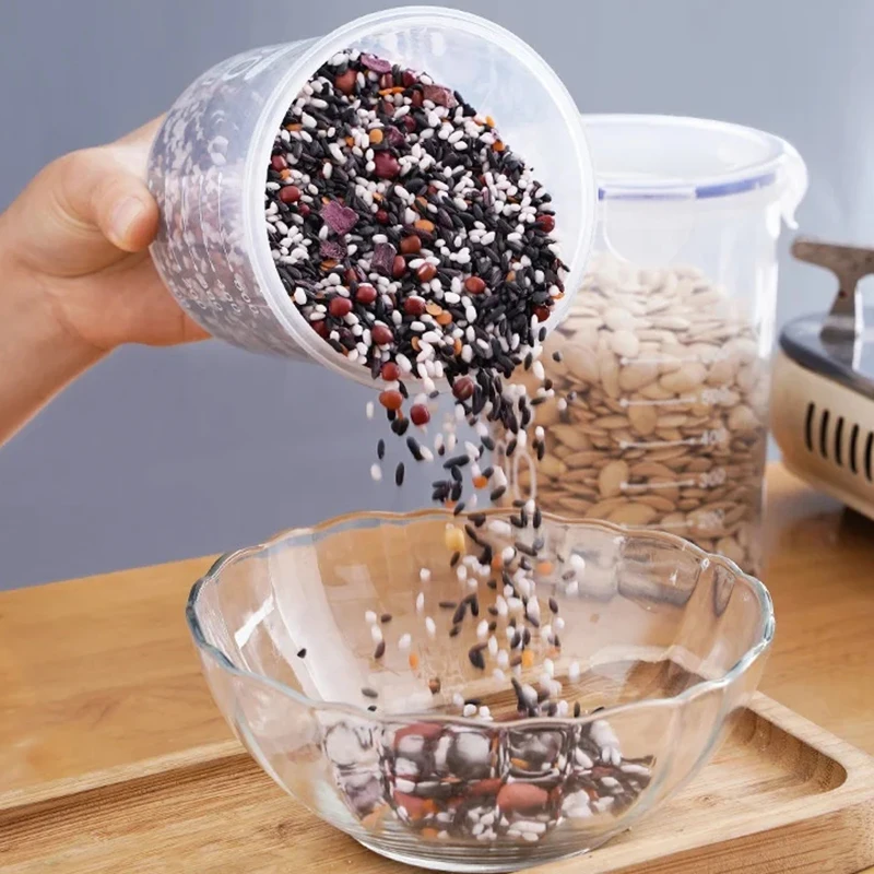 1/4PCS Sealed Jars With Scale  - огляд і ціна Commercial Kitchen Refrigerator